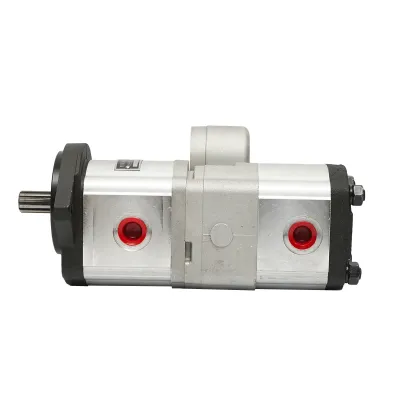 Pompa hidraulica dubla, debit 18+14cm3, sens rotatie spre dreapta pentru Massey Ferguson OEM 3800195M91 - imagine 2