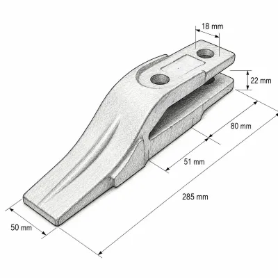 Dinte cupa pentru Komatsu cod OEM 312204054 - imagine 4