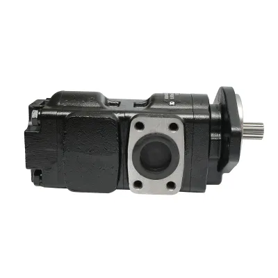 Pompa hidraulica tripla cu supapa 37/33CC pentru incarcator, manitou JCB cod OEM 332/F9031, 20/925581, 333/G5391, 7049532007 - imagine 3