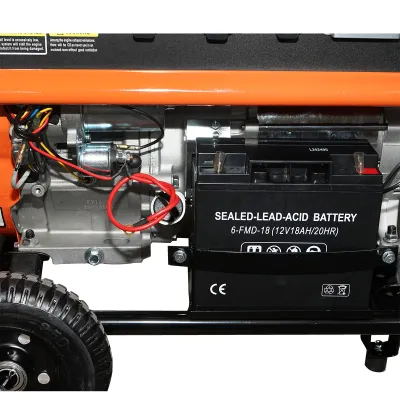 Generator electric 5.5kW/220V, motor pe benzina 15CP, pornire electrica/manuala THOR - imagine 8