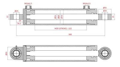 Cilindru servodirectie pentru Case IH, FIAT, New Holland cod OEM 5134221, 5144124, 5144126, 5143970, 5156718 - imagine 5