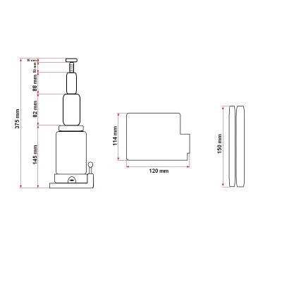 Cric hidraulic cu piston dublu 4 tone 155mm - imagine 9