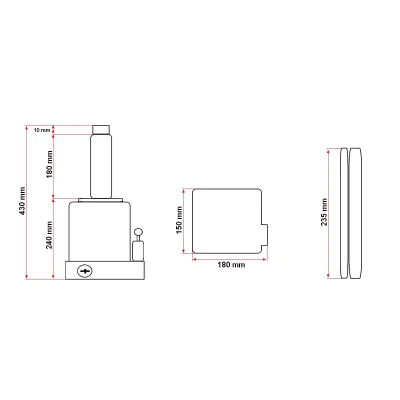Cric hidraulic tip piston 50 tone cu supapa 250mm - imagine 9