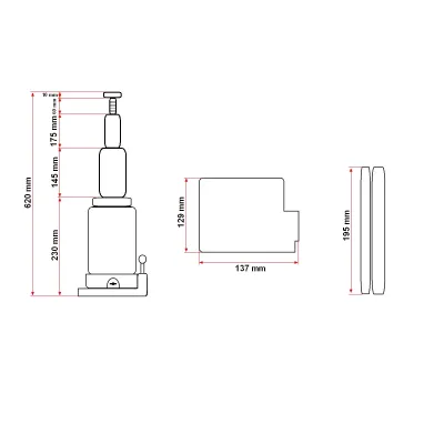 Cric hidraulic cu piston dublu 8 tone 240mm - imagine 9