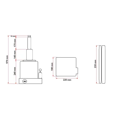 Cric hidraulic cu piston dublu 32 tone 255mm - imagine 8