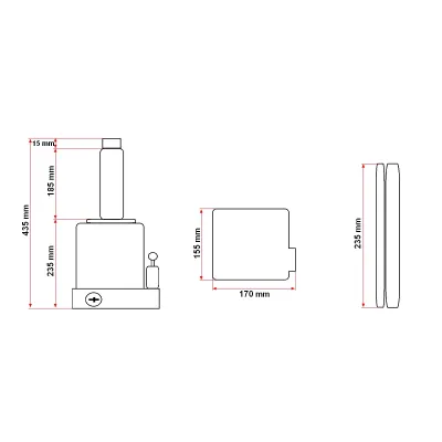 Cric hidraulic tip piston 32 tone cu supapa 250mm - imagine 9