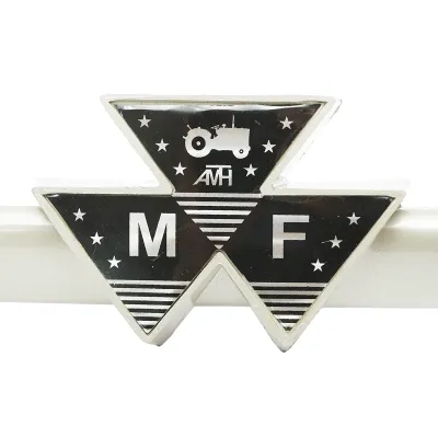 Emblema plastic Massey Ferguson cod OEM 1860156, 1860156M1, 1868759M1, 883645M1, 897881M1 - imagine 2