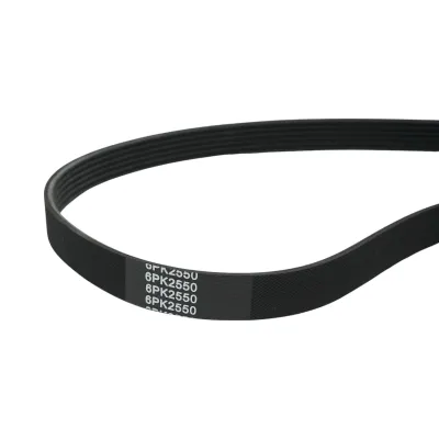 Curea transmisie canelata 6PK2555 New Holland, Ford L=2555mm cod OEM 81865047, 82850752, 87309963, F2NN8620AA - imagine 2