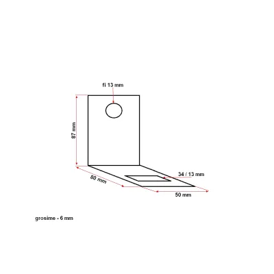 Brida arc simplu 50x6 34x13 - imagine 4