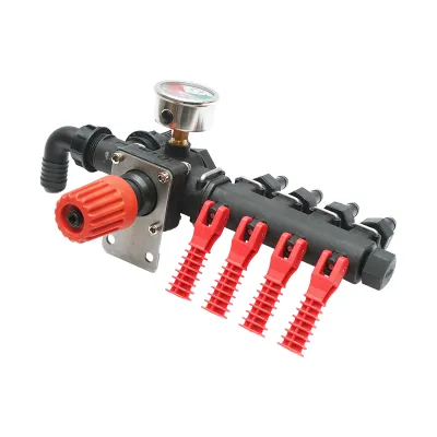 Distribuitor cu 4 cai si manometru cu glicerina pentru erbicidator - imagine 3