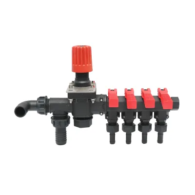 Distribuitor cu 4 cai si manometru cu glicerina pentru erbicidator - imagine 2