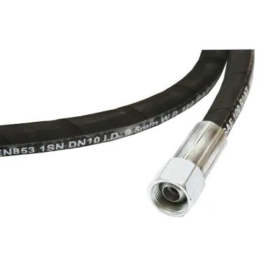 Furtun presiune 2SN DN10 sertizat cu capete fixate hidraulic L= 1800mm (Reductie M20X20) - imagine 4