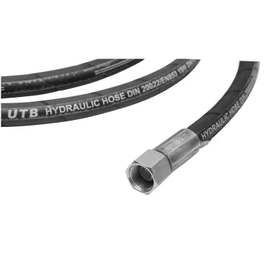Furtun presiune 2SN DN10 sertizat cu capete fixate hidraulic L = 2700 mm (Reductie M20X20) - imagine 4