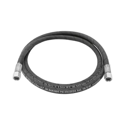 Furtun presiune 2SN DN10 sertizat cu capete fixate hidraulic L = 2700 mm (Reductie M20X20) - imagine 2