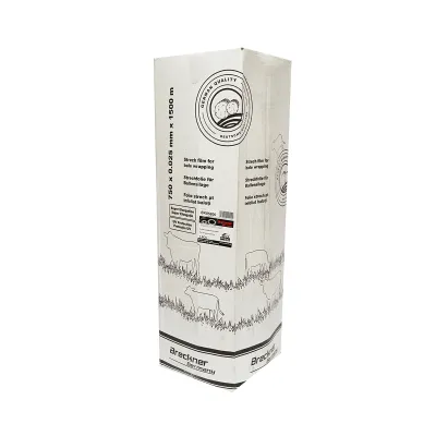 Folie alba infoliat baloti 750mm x 25mic x 1500m 27.45Kg cu protectie UV Breckner Germany - imagine 3