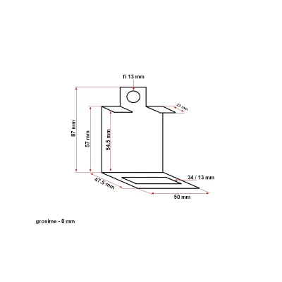 Brida arc simplu 50x8 34x13 - imagine 5