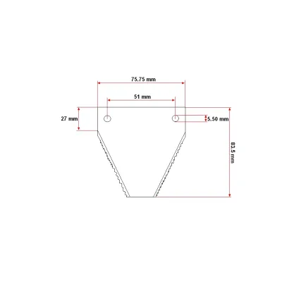 Cutit lama dintata pentru combina tip DIN 80  C12-C14 - imagine 3