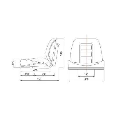 Scaun universal tractor sau stivuitor reglabil cu centura de siguranta si cotiere - imagine 6