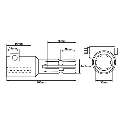 Adaptor cardan trecere Z6 1 3/4 la Z6 1 3/8 - imagine 4