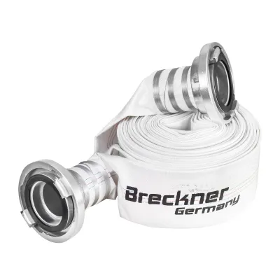 Furtun irigatii/pomp. premium din PVC 4 toli, lungime 30m cu racord aluminiu, max 10bar, panzat Breckner Germany