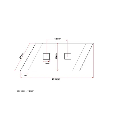 Dalta brazdar dreapta 20x6.5cm pentru brazdar BY38 - imagine 4