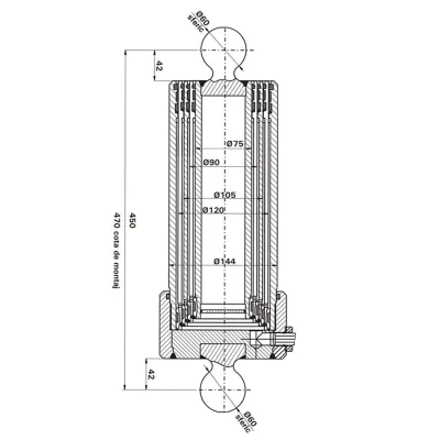 Cilindru hidraulic basculare telescopic remorca 7T 4 trepte - imagine 2