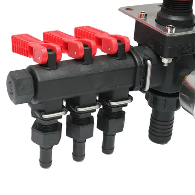 Distribuitor cu 3 cai si manometru cu glicerina pentru erbicidator (compatibil model polonez) - imagine 4