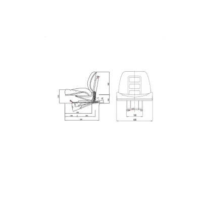 Scaun universal albastru cu reglaj pentru tractor UTB U-650, U-445, Fiat, Case - imagine 8