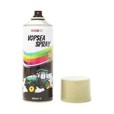 Spray vopsea auto BEJ GREY OLIVE tip Zetor profesionala cu uscare rapida 450ml MAGIC - imagine 2