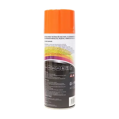 Spray vopsea auto portocaliu RAL2002 pentru Tractor Forestier, cu uscare rapida 450ml MAGIC - imagine 3