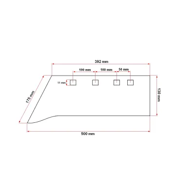 Brazdar plug sormaitat PP4-PP3 500x392x130mm cu 4 gauri de prindere 14mm Made in Ucraina - imagine 4