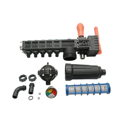 Distribuitor erbicidator cu 5 cai, filtru si manometru cu glicerina 25 bar - imagine 3