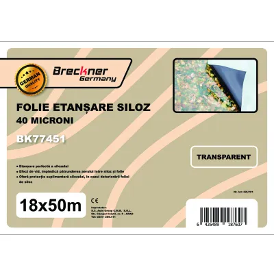 Folie etansare siloz 18x50m 40 microni transparenta Breckner Germany - imagine 5