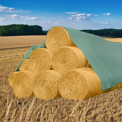 Prelata acoperire baloti fan si paie verde 9.8X12.5m, 140gr Breckner Germany - imagine 2