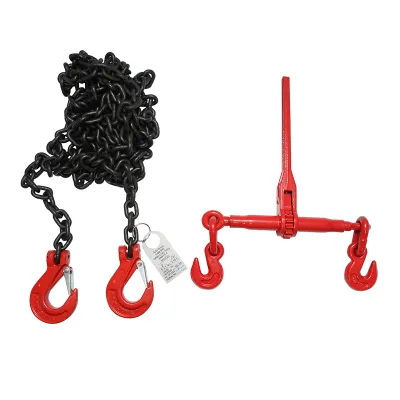 Lant ancorare pentru utilaje grele cu dispozitiv de tensionare pe clichet, greutate suportata 6.3T, lungime lant 6m, grosime zala fi 10mm - imagine 3