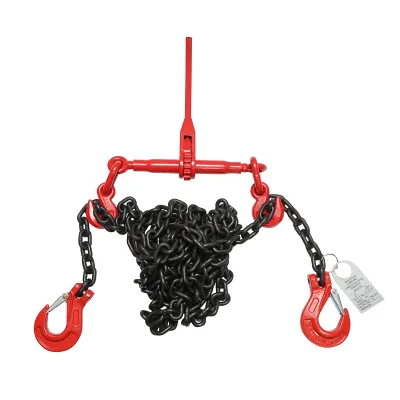 Lant ancorare pentru utilaje grele cu dispozitiv de tensionare pe clichet, greutate suportata 6.3T, lungime lant 6m, grosime zala fi 10mm