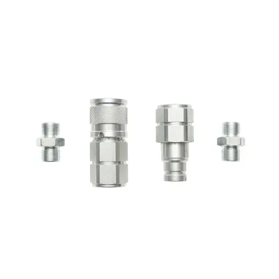 Set cupla rapida 3/8 tol (supapa trecere mama+tata/mos+baba) adaptor drept - imagine 4