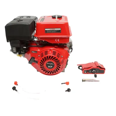 Motor pe benzina 9CP, 4 timpi, ax cu pana 25mm pornire cheie/sfoara, reductor priza Breckner Germany - imagine 6
