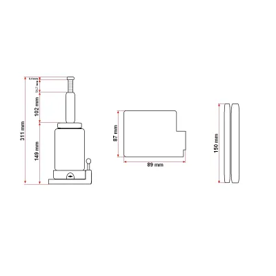Cric hidraulic tip piston, sarcina maxima suportata 3T - imagine 4