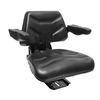 Scaun pentru tractor, negru, reglabil cu cotiera, latime sezut 485mm - imagine 4