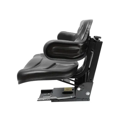 Scaun universal tractor cu reglaj triplu si amortizor, negru lucios - imagine 3