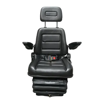 Scaun universal reglabil pe inaltime si greutate 50-130Kg, cotiere si spatar rabatabil 40-80° pentru tractor, utilaje agricole, industriale, stivuitor - imagine 2