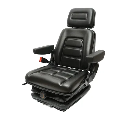 Scaun universal reglabil pentru tractor cu centura de siguranta, cotiere si suspensie mecanica 830x610mm - imagine 2