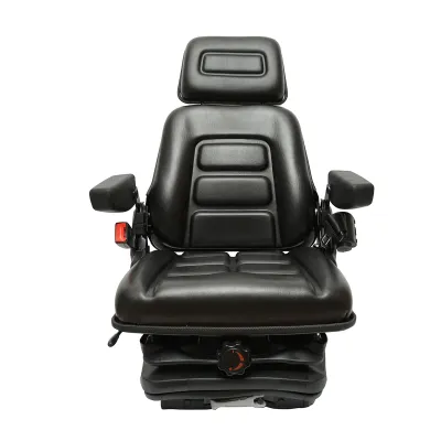 Scaun universal reglabil pentru tractor cu centura de siguranta, cotiere si suspensie mecanica 830x610mm