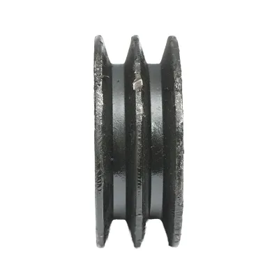 Fulie 2 caneluri 87x34mm pentru ax cu pana 24mm - imagine 2