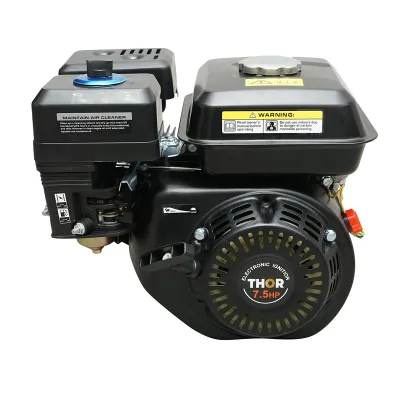 Motor pe benzina cu fulie 7.5CP, 4 timpi, ax cu pana 20mm, 212cc pornire sfoara THOR - imagine 3
