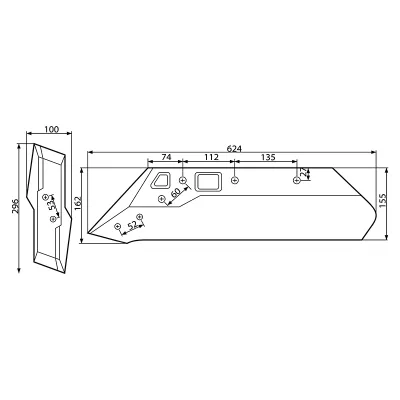Brazdar stanga cu dalta 622213/L Kuhn 162x624mm - imagine 4