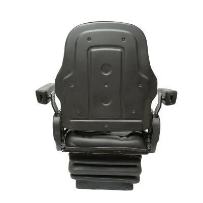 Scaun universal cu suspensie pe aer, reglabil pe inaltime si greutate 50-140Kg, cotiere si spatar rabatabil 50-90° pentru tractor, utilaje agricole, industriale, stivuitor - imagine 4