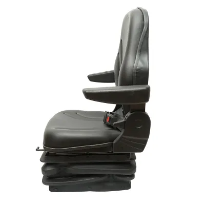 Scaun universal cu suspensie pe aer, reglabil pe inaltime si greutate 50-140Kg, cotiere si spatar rabatabil 50-90° pentru tractor, utilaje agricole, industriale, stivuitor - imagine 3