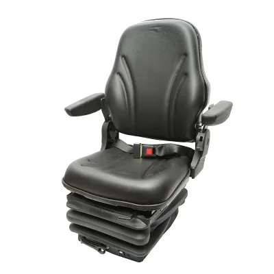 Scaun universal cu suspensie pe aer, reglabil pe inaltime si greutate 50-140Kg, cotiere si spatar rabatabil 50-90° pentru tractor, utilaje agricole, industriale, stivuitor - imagine 2